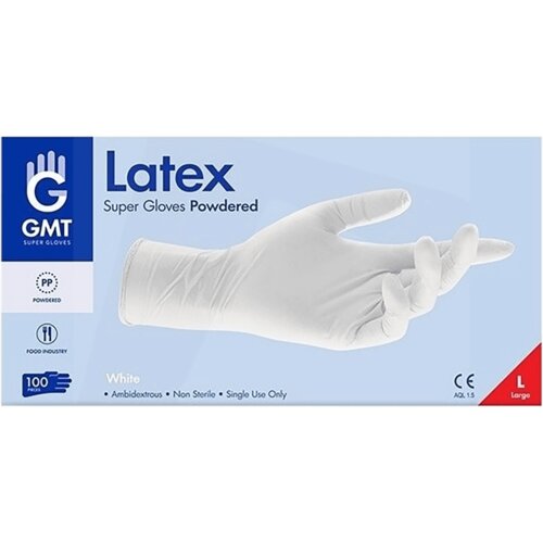 GMT Latex Gloves Rukavice, 100 komada Slike