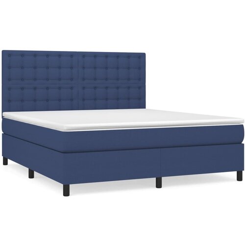 Maison Chic Box spring postelja - Vzmetna postelja z vzmetnico modra 160x200 cm blago SL21194, (21880743) Cene