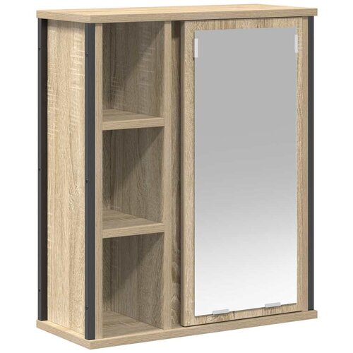 Maison Chic Kopalniška stenska omarica - Kopalniške omarica z ogledalom sonoma hrast 50x21x60 cm iu351, (22064003) Cene