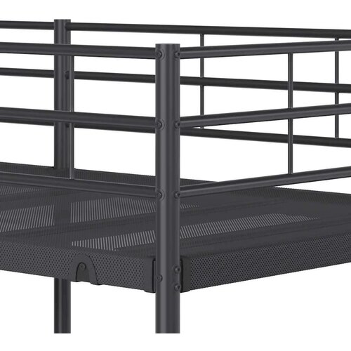 VidaXL krevet na kat bez madraca crni 90x190 cm čelik Slike