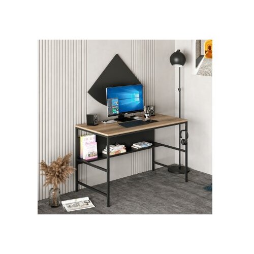Hanah home Greta 4481 Dore Crni radni sto 120x74x60 cm, Crna Slike