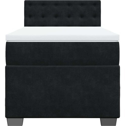 VidaXL Box spring krevet s madracem crni 90x190 cm bar&amp;scaron;unasti Slike