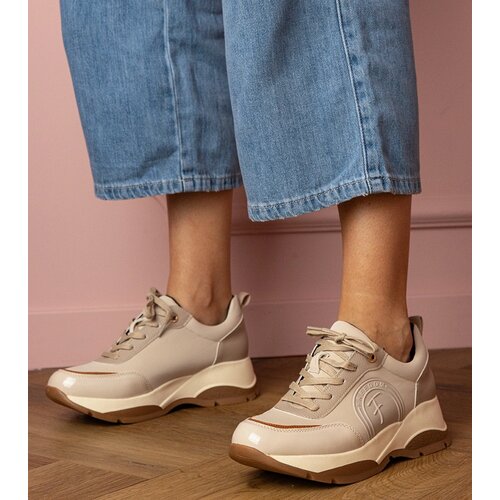 Gemre Beige Women's Sports Sneakers Wener Cene