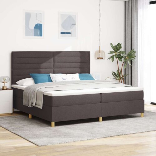 postelja s pomično vzmetnico temno rjava 200x200 cm tkanina, (22067227) Slike