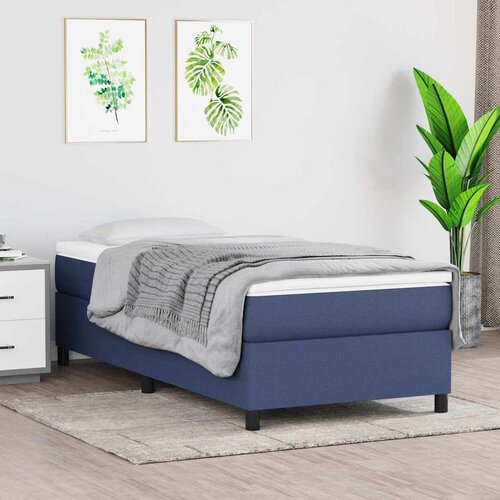  Krevet s oprugama i madracem plavi 90 x 190 cm od tkanine Cene