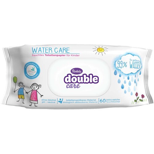 Violeta vlažni toaletni papir Double Care 99% vode 60/1 Slike