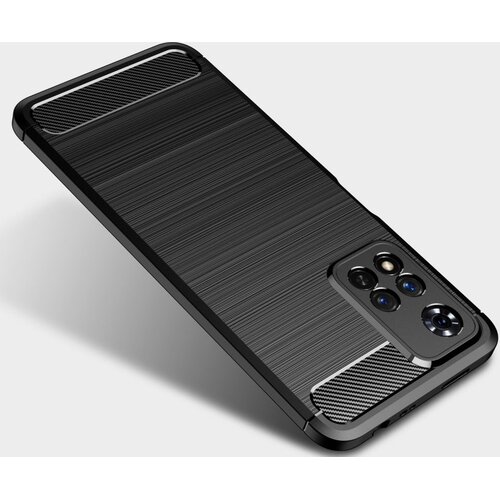 TECH-PROTECT TPUCARBON MASKA ZA XIAOMI REDMI NOTE 11 PRO+ PLUS 5G CRNA Slike