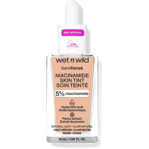 Wet'n wild bare focus niacinamide skin tint yonirani serum natural light meduim 32ml Cene