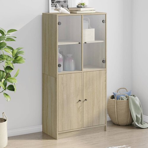  Visoka komoda s vratima 68x37x142 cm konstruirano drvo Cijene