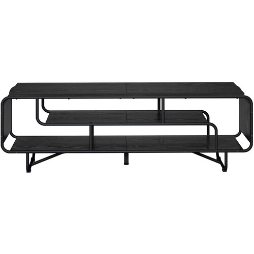 TV stalak 140 x 36 x 45 cm Crni hrast Konstruirano drvo Slike