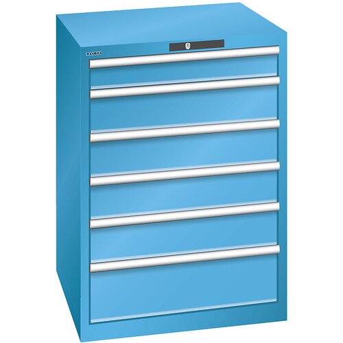 LISTA Predalnik s 6 predali, ŠxGxV 717 x 725 x 1000 mm, svetlo moder Cene