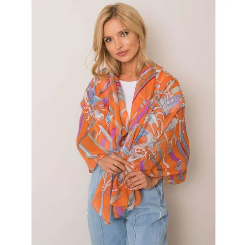Fashionhunters Orange patterned scarf