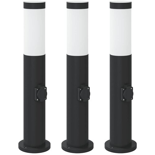 vidaXL Stebričke z vtičnico 3 kosi 50 cm nerjaveče jeklo IP44, (5000297031) Cene
