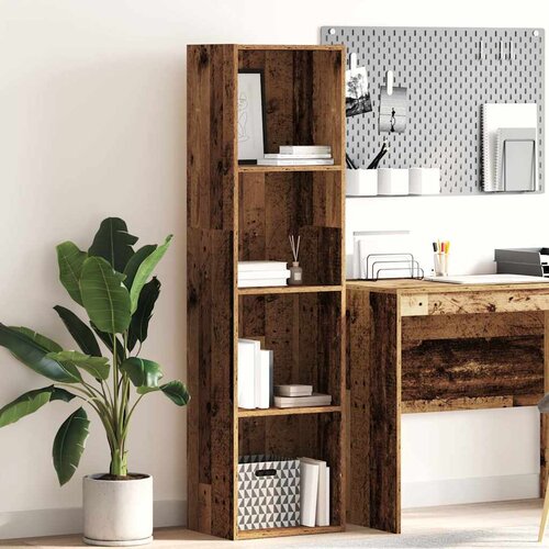  Regal za knjige boja starog drva 40x30x152 cm konstruirano drvo Cijene