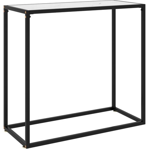  Konzolni stol bijeli 80 x 35 x 75 cm od kaljenog stakla Cene