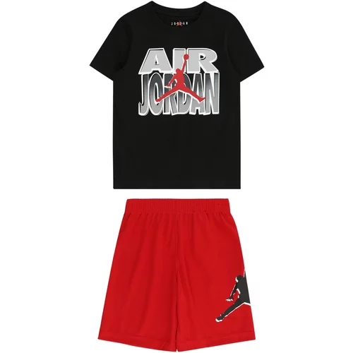 Jordan Odjeća za vježbanje siva / crvena / crna / bijela