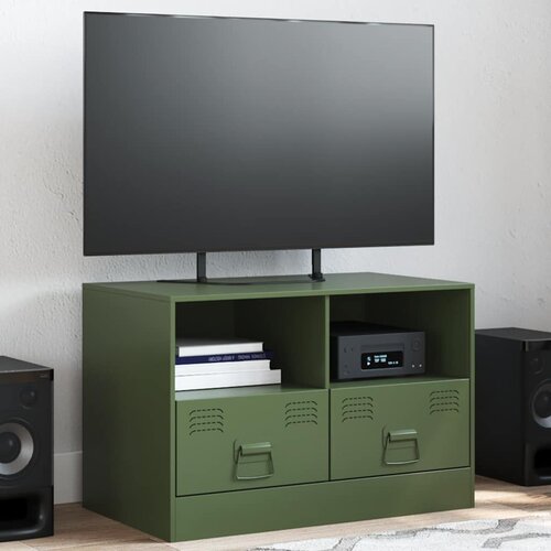 Furnova TV omarica olivno zelena 67x39x44 cm jeklo, (21924013) Cene