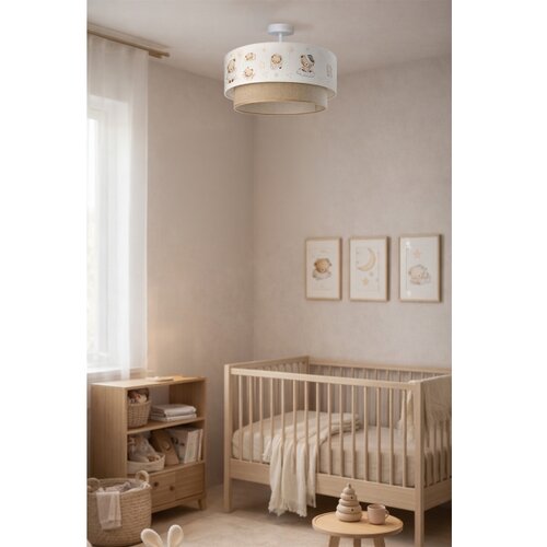  Brilagi-LED Dečiji plafonski luster BOBO 1xE27/10W/230V prečnik 40 cm bela/bež/meda Slike