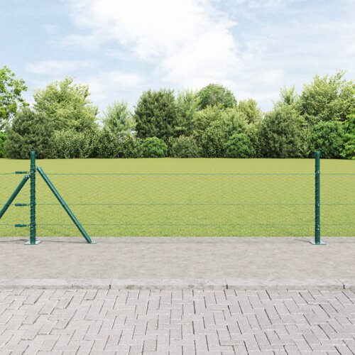 vidaXL heksagonalna ograja zelena 0.4x50 m jeklo Cene