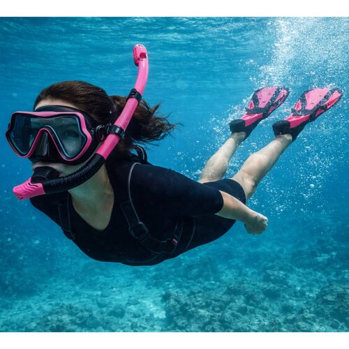  Set za ronjenje i snorkeling 4u1 S/M - roza Slike