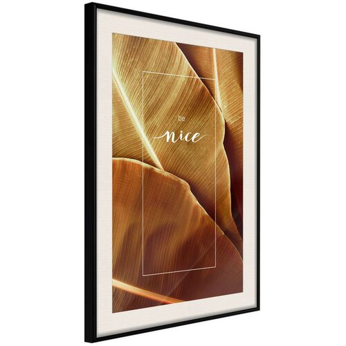  Poster - Banana Leaves with a Message (Sepia) 40x60 Slike