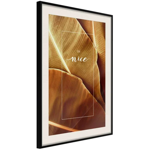  Poster - Banana Leaves with a Message (Sepia) 40x60
