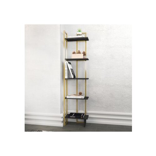 Hanah home alice - black, gold blackgold bookshelf Cene