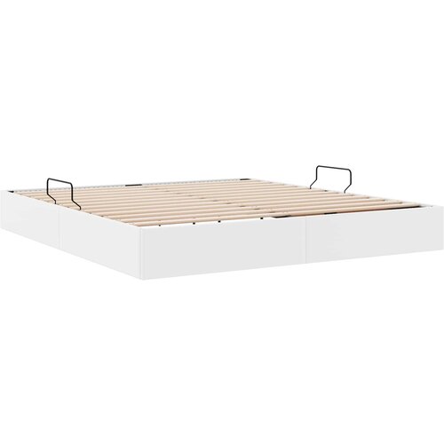 Otomanski krevet Čista bijela 160 x 200 cm Lažna koža Slike