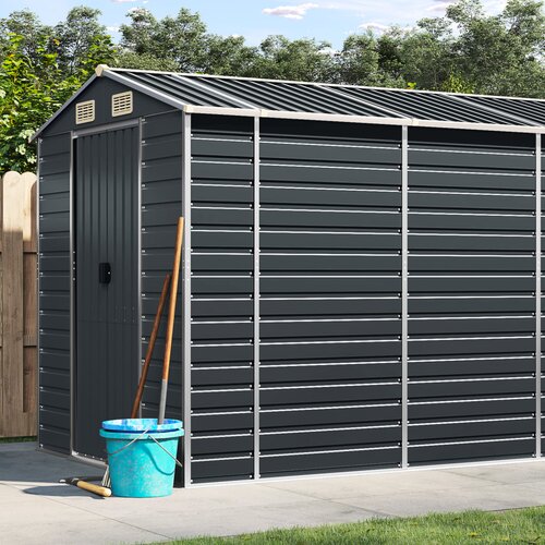  The Living Store Vrtna lopa antracit 191x470x198 cm pocinkano jeklo - Vrtna Lopa, (21439698) Slike