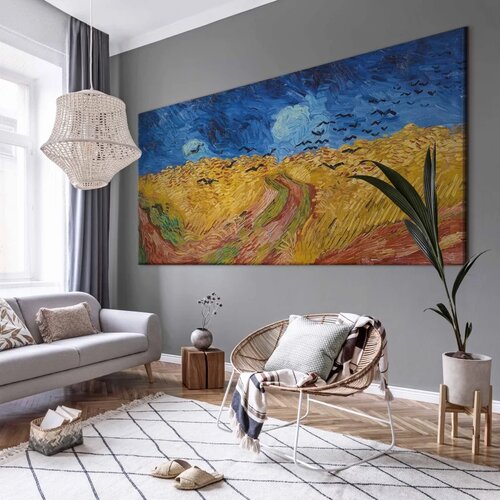  XXL slika - Vincent van Gogh &amp;ndash; Wheatfield with Crows 180x90 Slike