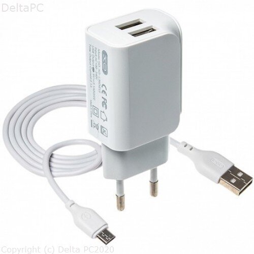 XO 2-port USB wall charger L35D 2.1A + Micro USB cable Cijene