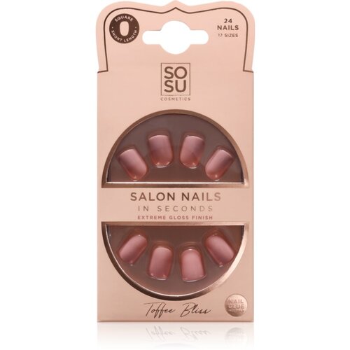 SOSU Cosmetics Salon Nails umetni nohti odtenek Toffee Bliss 24 kos Cene