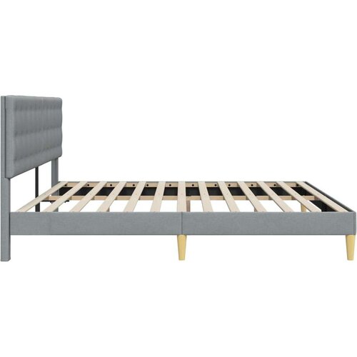  Okvir za krevet Svjetlosiva 200 x 200 cm Tkanina - Svjetlosiva 200 x 200 cm Slike