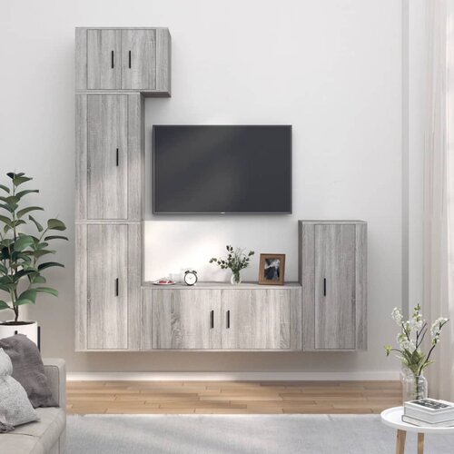 vidaXL Komplet TV omaric 5-delni siva sonoma inženirski les Cene