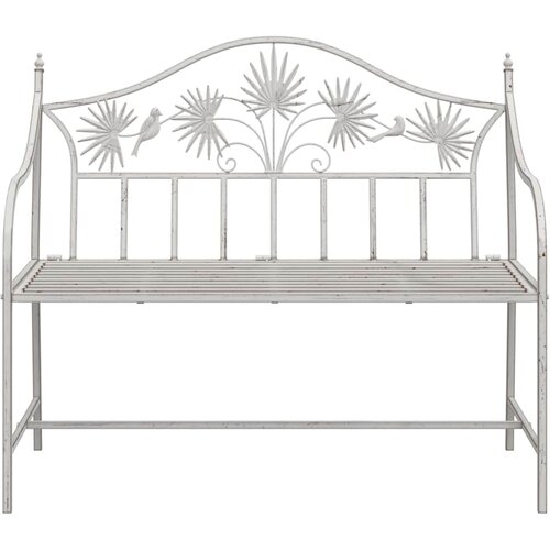  Vrtna klupa Antič White 104 x 52,5 x 89 cm Čelik Slike