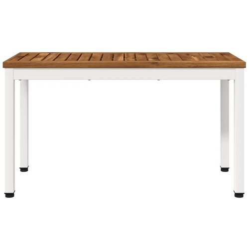  Vrtna klupa 80 5 x 35 x 45 cm Čvrsto drvo akacije Pravokutni - 80 5 x 35 x 45 cm Prirodna i bijela Cijene