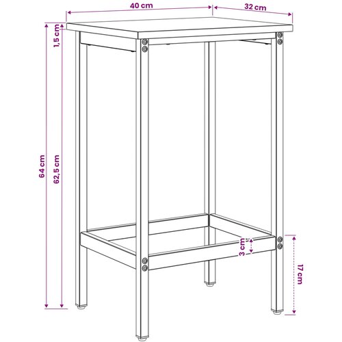  stolica Staro drvo 40 x 32 x 64 cm Konstruirano drvo Slike