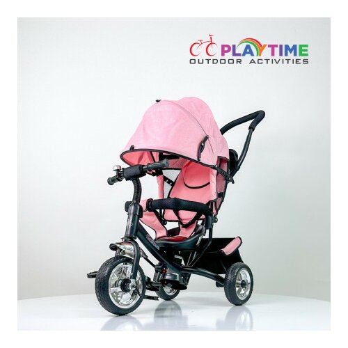 Playtime Tricikl Guralica 411 Simple sa tendom od lanenog platna roze Cene