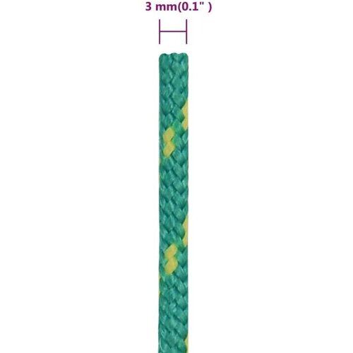  Brodski konop zeleni 3 mm 250 m od polipropilena Slike