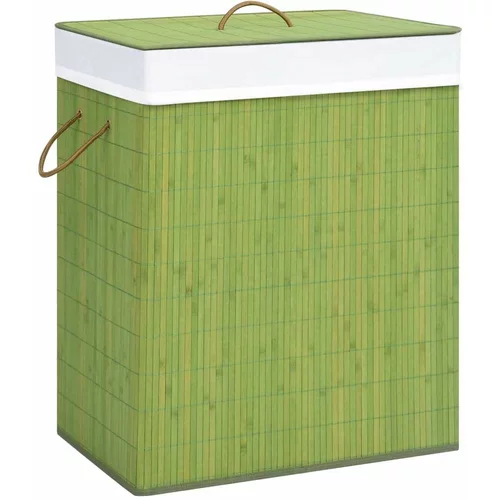  Košara za perilo iz bambusa 2-delna zelena 100 L, (20746366)