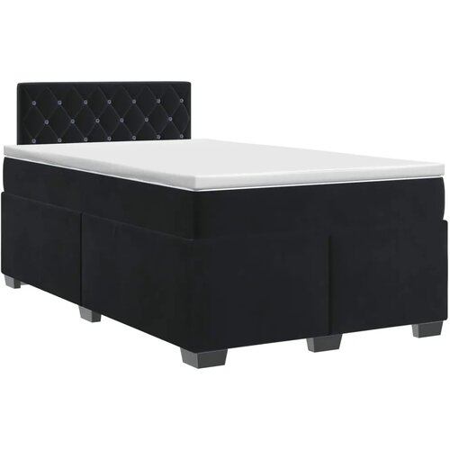 Boxspring krevet s madracem Crna 120 x 200 cm Bar&amp;scaron;un - Crna 120 x 200 cm Kristal s dugmadima Slike