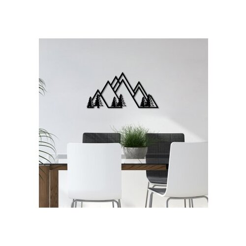 Wallity Zidna dekoracija Mountain-v1, 70x35cm, Crna Slike