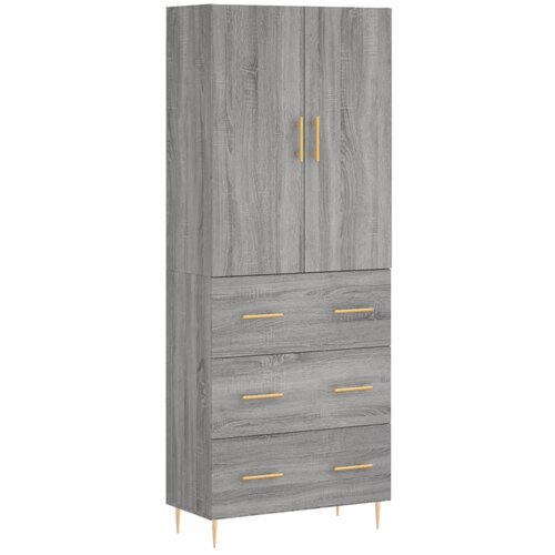 Maison Chic Visoka Komoda - Predalnik siva sonoma 69,5x34x180 cm inženirski les, (21721870) Cene