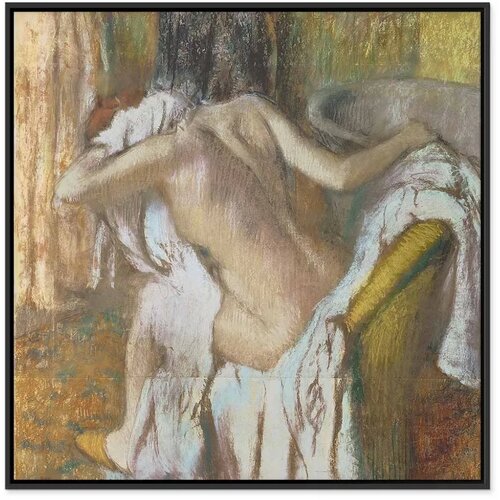  Slika - Edgar Degas &amp;ndash; Woman drying herself 40x40 U crnom drvenom okviru Slike