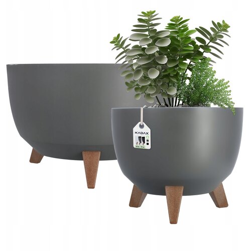 KADAX cvetlični lonec, sadilnik, pokrov, noge, vložek, stojalo za rože, 29+40 cm, antracit, 2 kosa., (5000350947) Cene