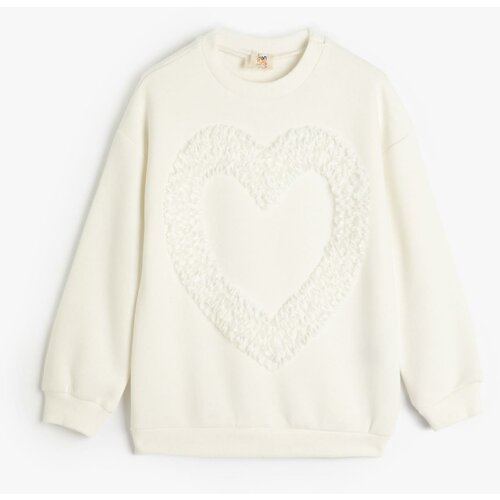Koton Girls' Ecru Sweatshirt Slike