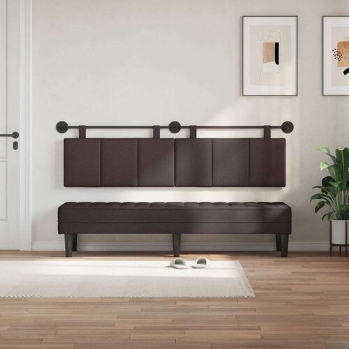  Držeće uzglavlje Zidne Tamno smeđa 190 x 55 x 5 cm tkanina - Tamno smeđa 180 cm bez LED Slike