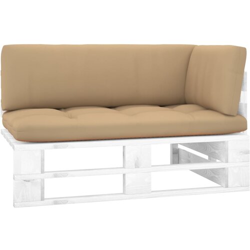  Kutna vrtna sofa od paleta od bijelo impregnirane borovine Cene