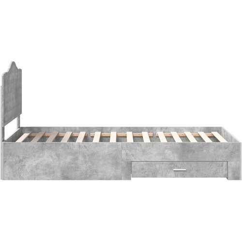  Krevetna konstrukcija s ladicama Betonski sivi 90 x 190 cm Siva 193 x 93 x 100 cm Slike