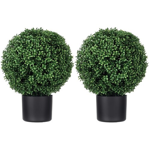 HOMCOM umetna rastlina PE, jeklo 40D x 40&amp;Scaron; x 52V cm zelena, (5000242188) Slike